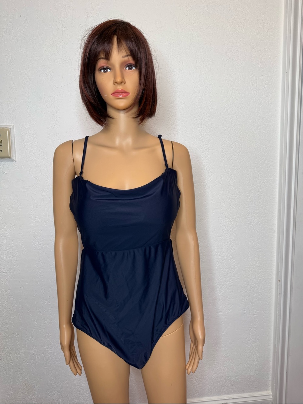 🆕 J Crew Cutout Tie Back One Piece Swimsuit Women’s  Size 18 Navy $118